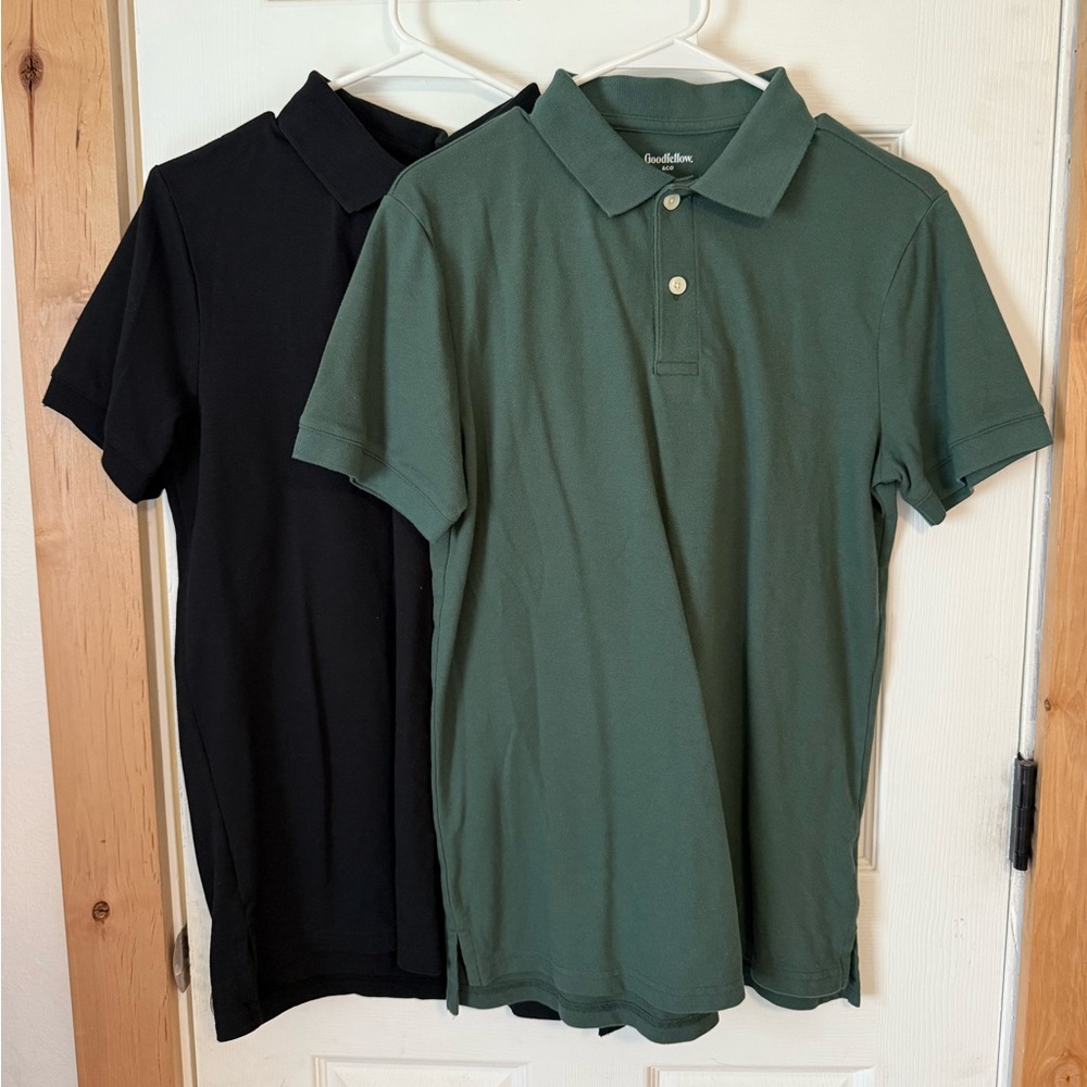 Set of 2 Goodfellow & Co Men’s Short Sleeve Polo Collared T Shirt